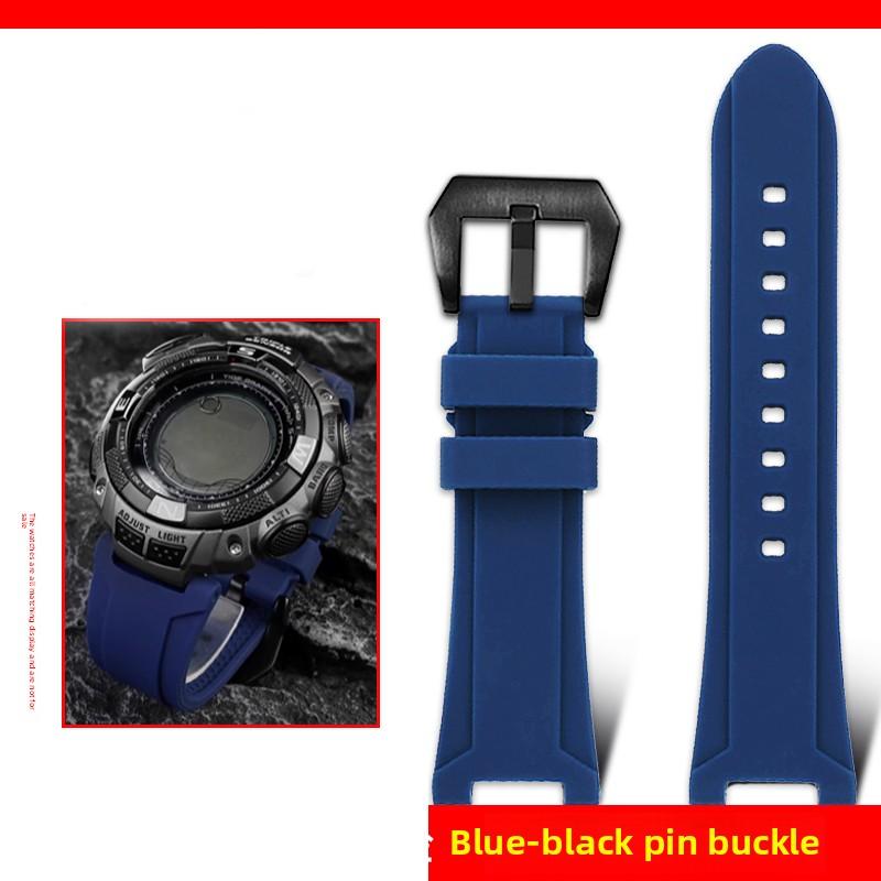 Lightweight Titanium Strap For Casio Watch Protrek PRG-240 PRG-130Y PRW-1500 Concave End Metal Bracelet Men Silicone Rubber Band