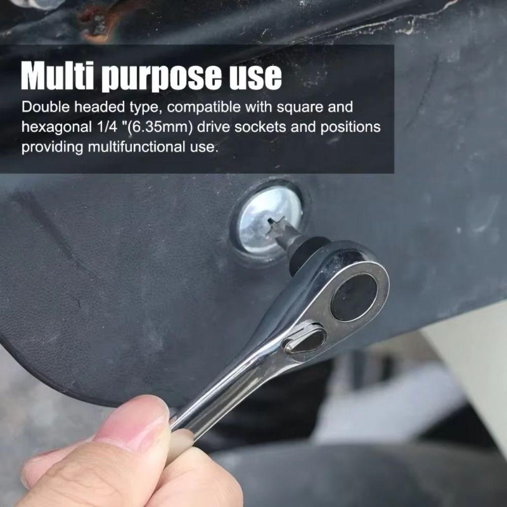 Cheie cu clichet mini cu design offset Mecanism reversibil Cheie dinamometrică hexagonală Reparații manuale