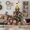 5er-Set Schal Gefüllt Festgeklebt Topper Girlande Schmuckstück Grinch Baumspitze Dekoration Weihnachten Wichtel Körper Baumdekoration für Weihnachtsbaum