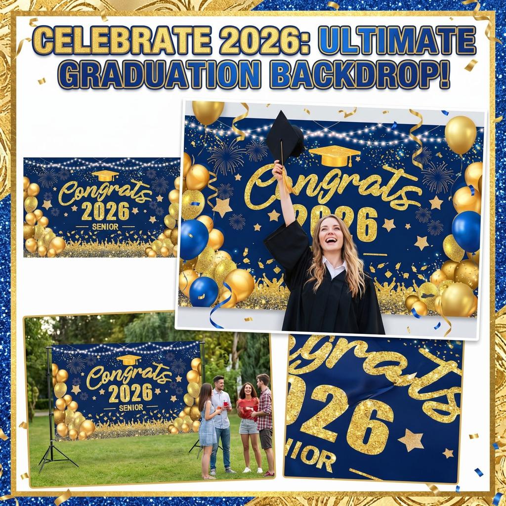 Graduation Background Cloth 2026 Graduation Event Party Decoration Hanging Cloth Banner