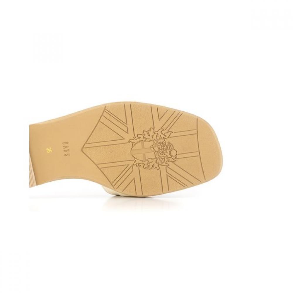 Daks Women S 2cm Dia Decoration Slip Mule Sandal Dld209 Ivory Gold