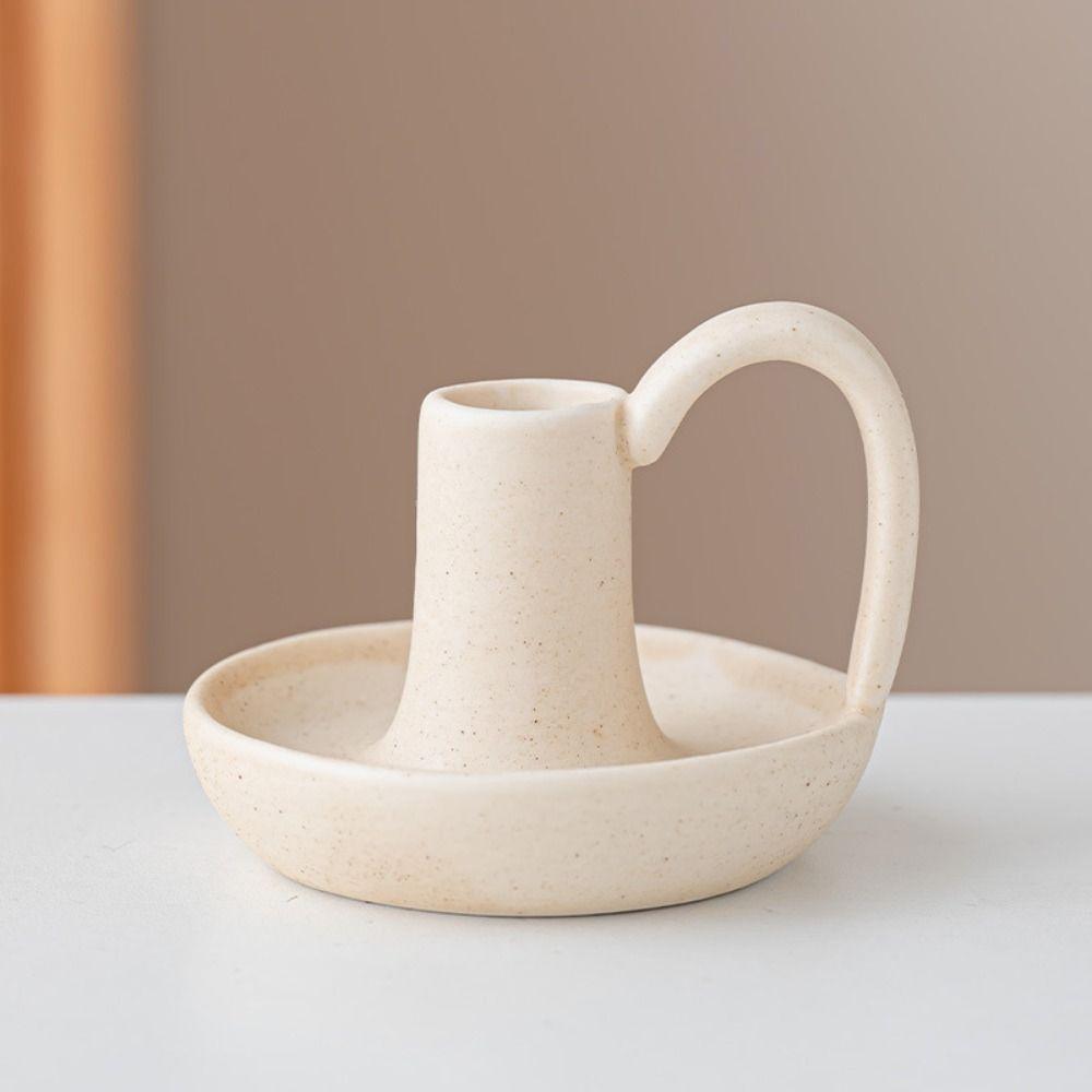 Romantic Tea Cup Candle Holder European Style Minimalist Candle Stands  Living Room