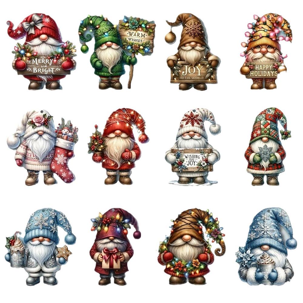 

Украшения для рождественской елки Акриловые украшения в виде гномов Украшения в виде гномов Красочные рождественские подвесные декоративные украшения для дома