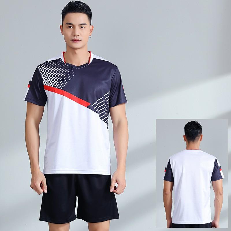 Quick Dry Badminton Set Men Women Breathable Sportswear Tennis Pickleball Volleyball Training Competition Team Uniform