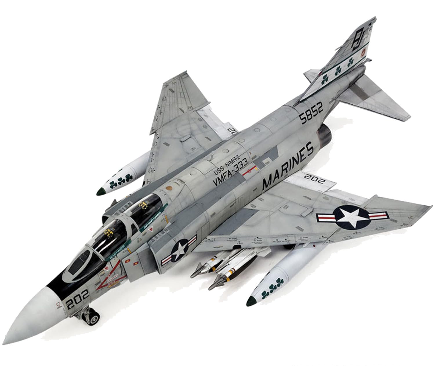 

Academy scale American Phantom II Shamrocks plastic model kit 12356 1/48 F-4J VMFA-333 (aircraft)