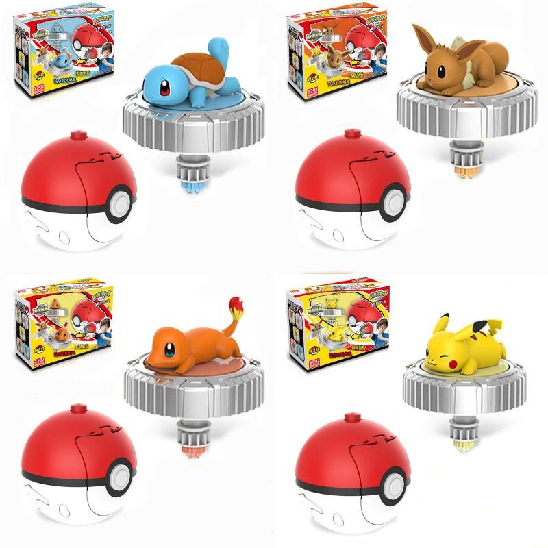 Pokemon Transforming Toy Pikachu Charmander Spinning Battle Gyro
