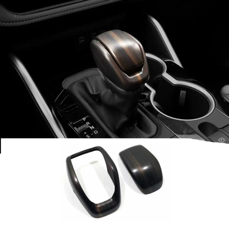 For Toyota Highlander    Car Interior Peach Wood Decoration trument Console Gear Water Cup Cover Air Vent Trims