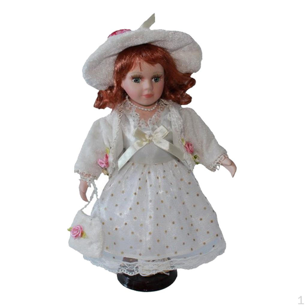 

Кукла-девочка из фарфора 30см белый