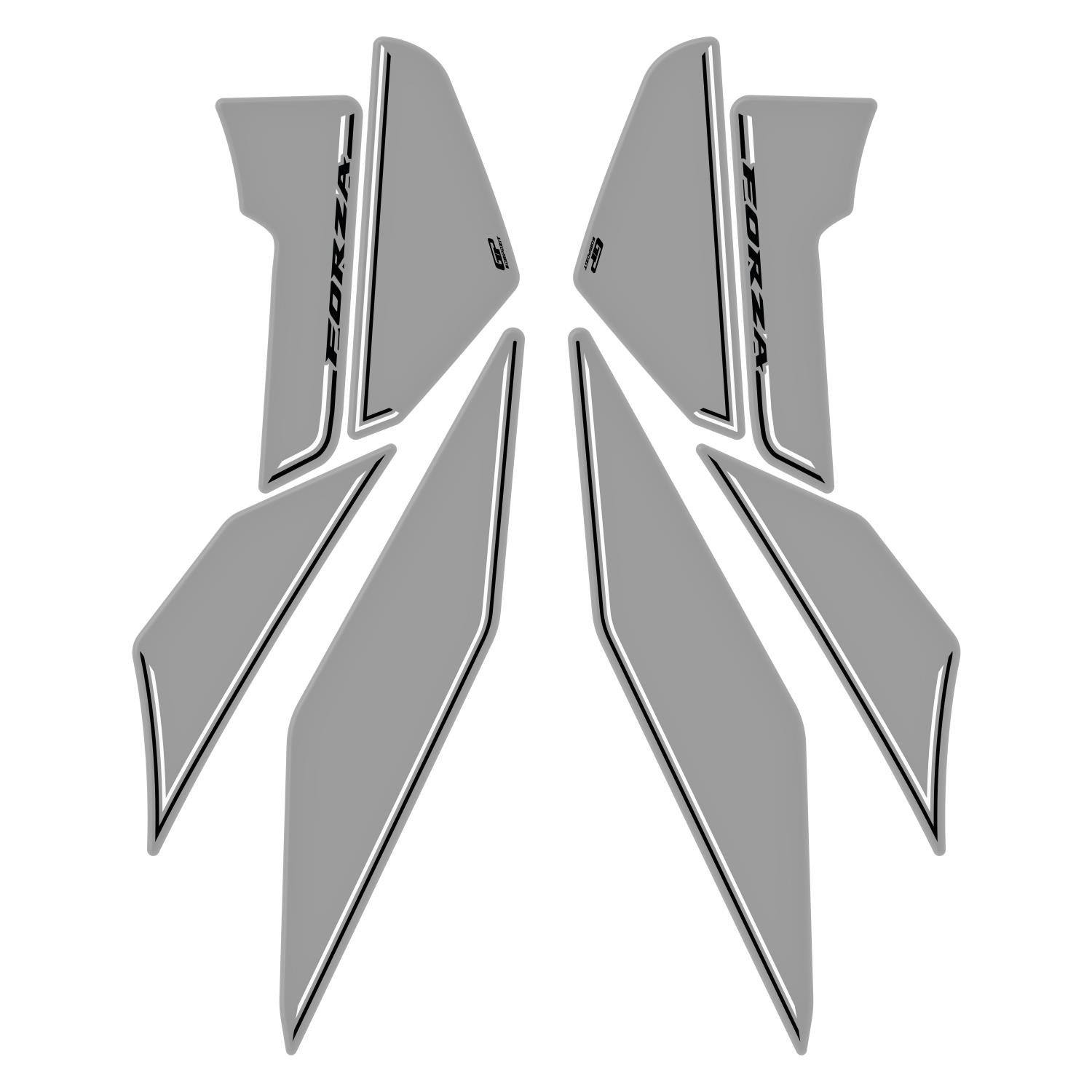 

GP Composite Honda Forza 250 2018-2025 Совместимая боковая нижняя подножка Nardo Grey