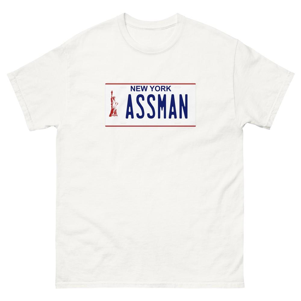 ASSMAN Seinfeld Kramer Assman License Plate Ass Man Unisex classic tee S5X Unisex T-Shirt XXXXL