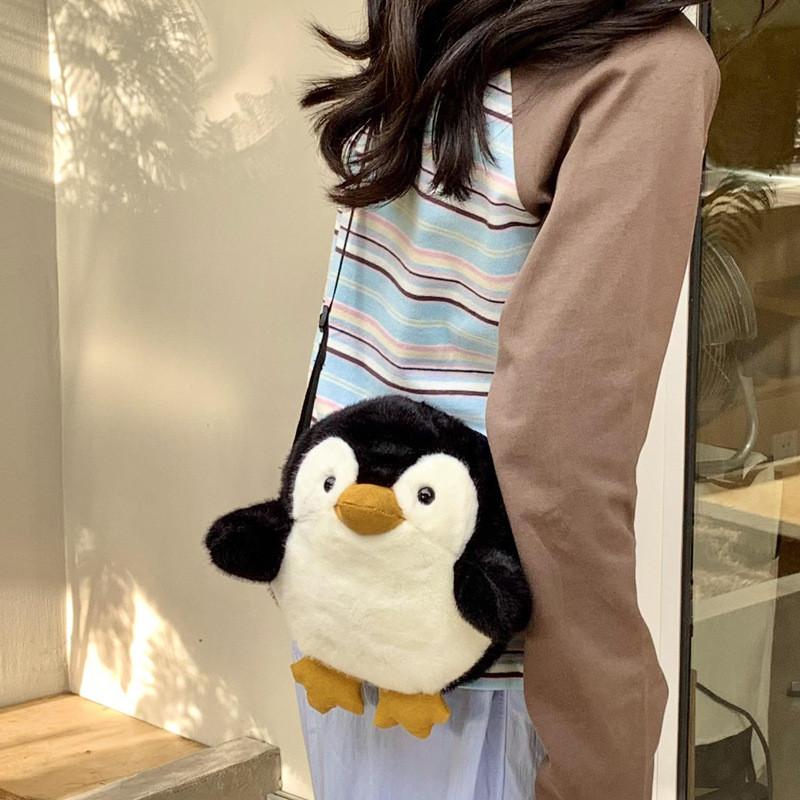 Shoulder Penguin Plush Bag Children Cartoon Crossbody Bag Outdoor Bag Storage