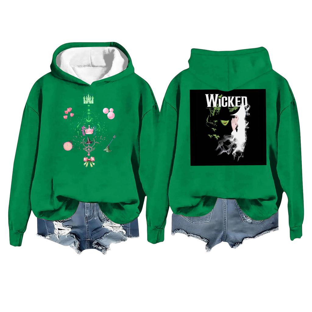 Women's Fashion Casual Long Sleeve Loose Printed Pullover Sports Long Sleeve Hooded Sweatshirt