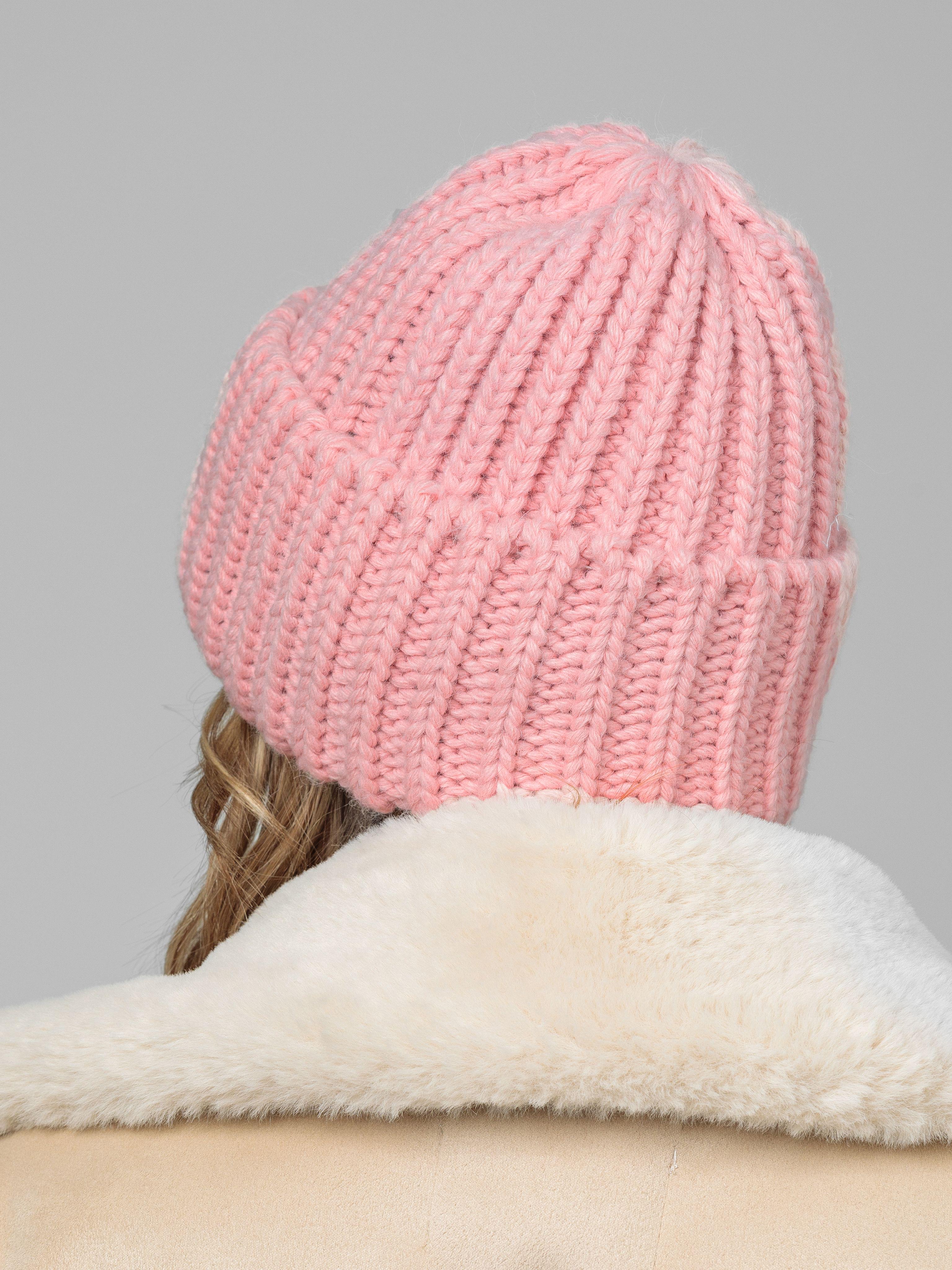 Chunky Knit Beanie Hat Thick Ribbed Winter Cap Warm Stretchy Soft Acrylic Headwear for Outdoor Activities One Size