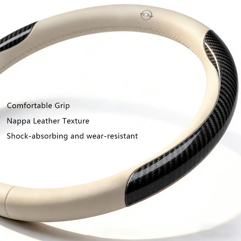 AAAYU1 AAAYQ1 New Car Steering wheel cover Carbon Fiber Suede For Opel Corsa Astra Insignia Vectra Zafira Meriva Mokka Grandland Vivaro