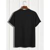European sizes Men's LargeSurprised Cartoon Rooster Graphic T-Shirt - Fun Round Neck Black Tee with 'f-caw-f' Text in Worn Effect