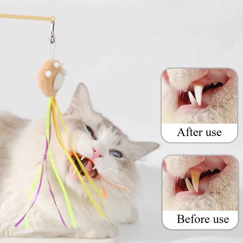 Cat Interactive Toy Funny Cat Claw Teasing Stick Kitten Teasing Stick Bite Resistant Sound Toy Cat Supplies