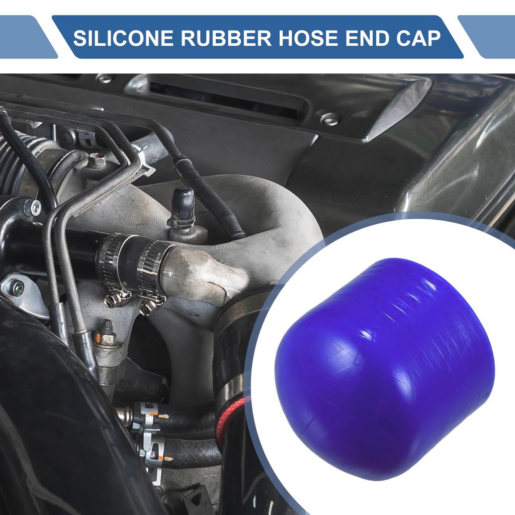 X AUTOHAUX 1pcs Length 30mm Inner Diameter 40mm/1.57" Blue Car Silicone Rubber Hose End