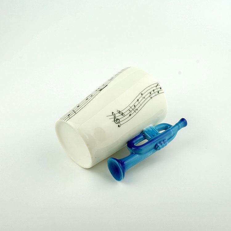 Ceramic Musical Instrument Orchid Trumpet Music Cup Breakfast Cup Water Cup Gift Cup