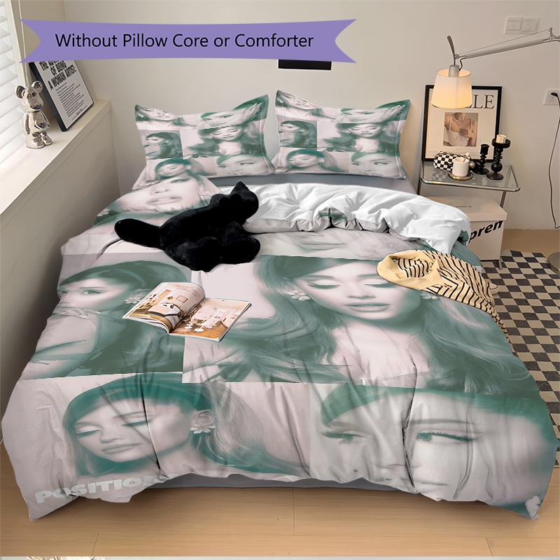 3Pcs Ariana Grande Poses Bedding Sets For All Sizes New 3D Printed Bed Cover Comforter Duvet Cover Pillowcase Bedroom Decoration