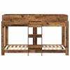 Kids Bunk Bed Reclaimed Wood Look 75 x 190 cm Particleboard