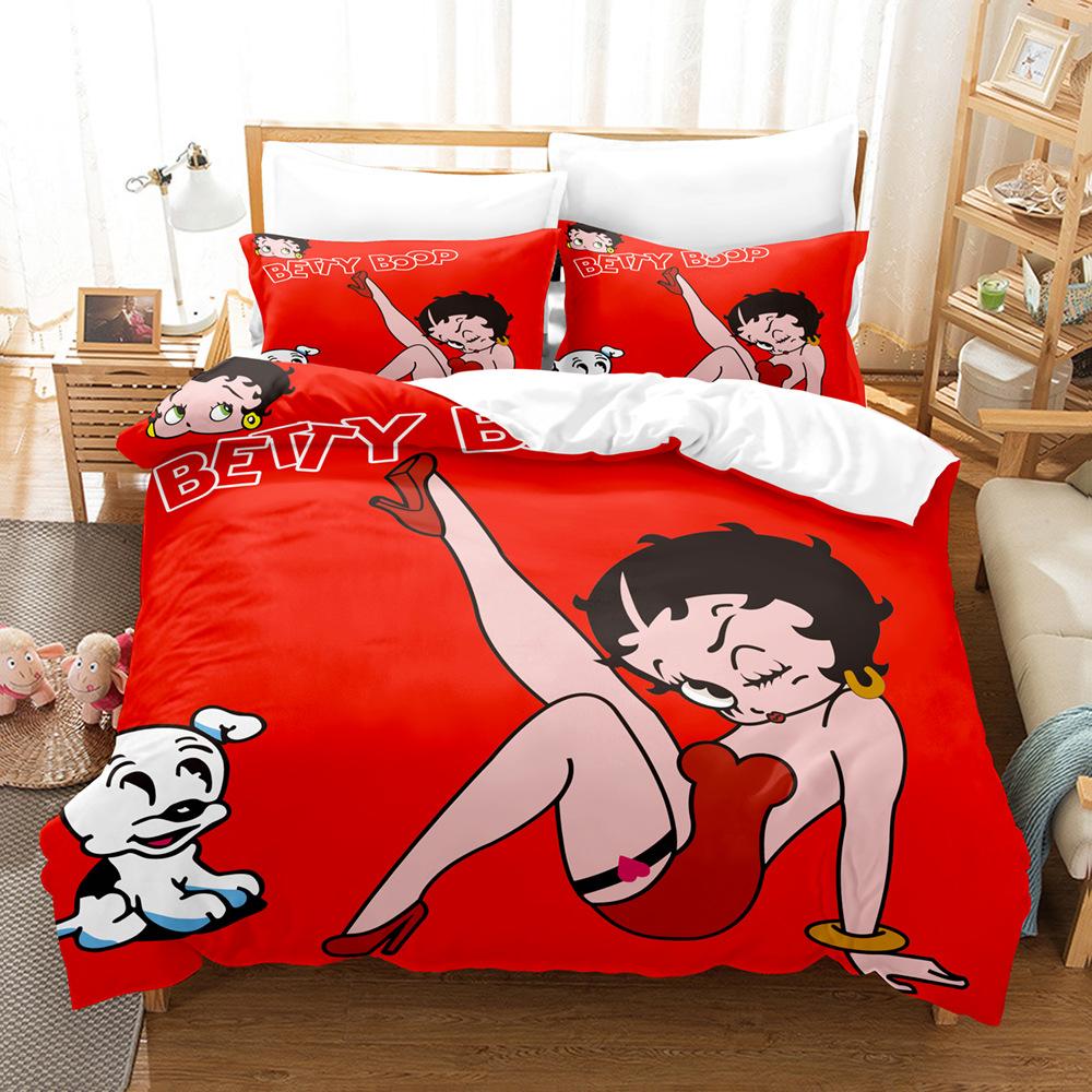 3D Luxury Bedding Set Girls' Printed Down Duvet Cover Pillowcase 2/3 Pieces AU140 * 210 Full Size Quick Drying Soft Home Textile with Zipper