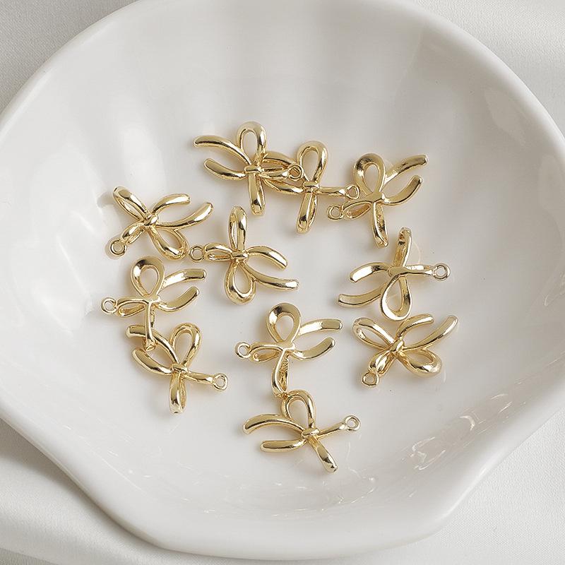

14K Gold-Filled Pearl Bow Pendant Necklace DIY Beading Materials