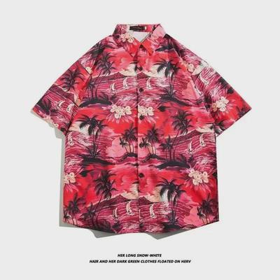 Men's Chic Vintage Floral Hawaiian Short-Sleeve Shirt