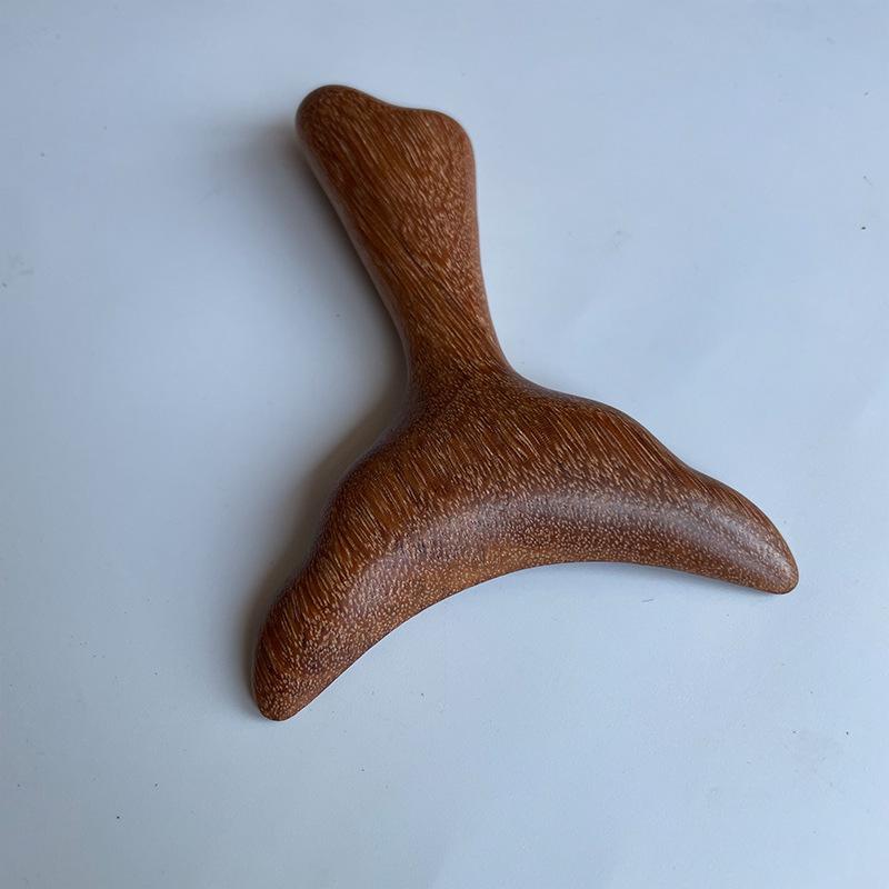 Solid Wood Abdominal Massage Brush for Belly and Meridian Relief