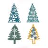 Shiny Glossy Christmas Tree Snowflake Ornaments Silicone Epoxy Resin Mold DIY Keychain Pendant for Valentine Gift