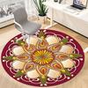 1pc MandalaChair Carpet for Office, Indoor Non-Slip Washable Polyester Fiber Carpet, Mat For Office, Machine Washable
