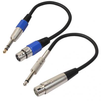 6.35mm Male To XLR 3Pin Female Jack Lead Plug Microphone Patch Cable Adapter
