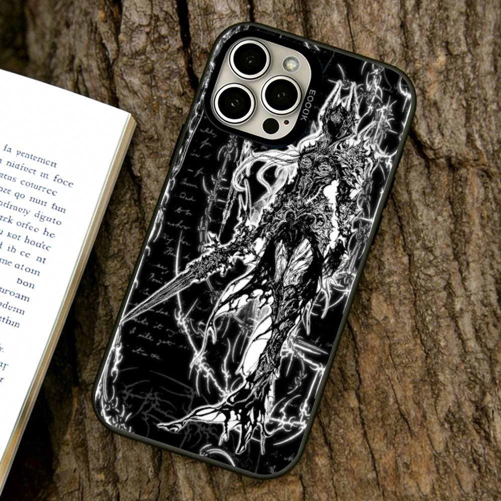 Art Black Angels and Demons Phone Case For iPhone 17,16,15,14,13,12,11 Plus,Pro Max,XS,Colorful Silver Phone Case Funda Cover