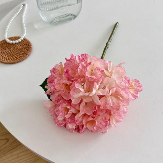 Large Hydrangea Artificial Flowers Full Bloom Faux Silk Hydrangeas with Stem for Home Wedding Party Decor Table