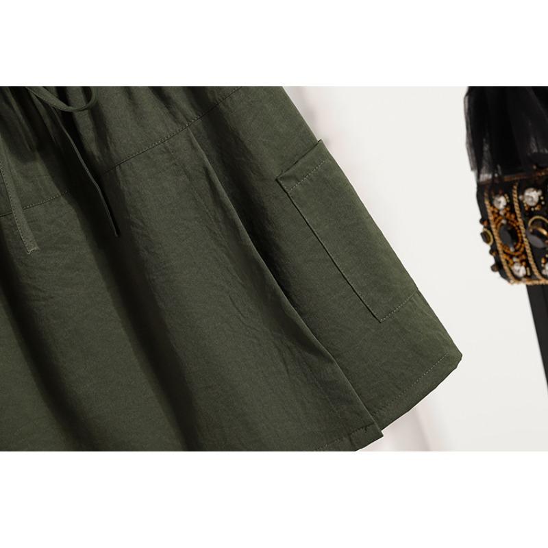 DIMANAF 2025 Plus Size Shorts Summer Women Solid Loose High Waist Casual Short Pants Basic New Wide Leg Pants