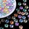 10pcs Colored Star Shaped Beads Glass Spacer Loose Beads for DIY Phone Chains Necklaces Bracelets Crafts Jewelry Making Findings
