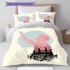 A Silent Voice Pattern Bedding,Quilt Set Quilt Cover Pillowcase Home Birthday Gift (1 * duvet cover + 2 * pillowcase, without core)