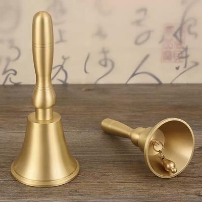 Koperen Handbel met Handvat Kinder Muziekspeelgoed Bel Grootte - Muziekinstrument
