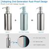 GAPPO Brushed Nickel Soap Dispenser Stainless Steel Metal Pump Hand Lotion Bottle for Bathroom, Bedroom and Kitchen(300ML/10.15Ounce)