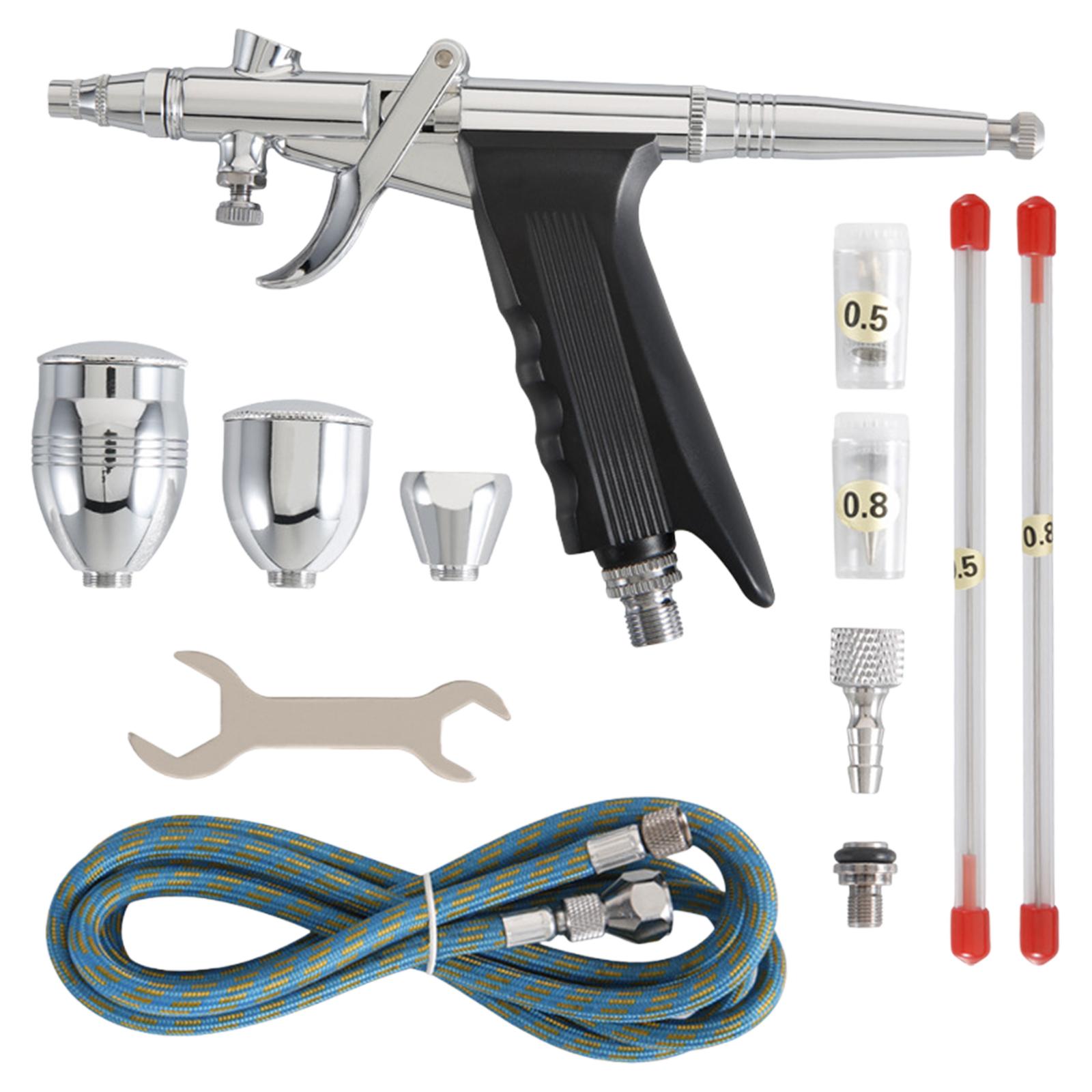 

Dual Action Gravity Feed Spray Gun All-Purpose Airbrush Set Double Action Feed Spray Gun For Nail Art/Cake Making/Model Painting