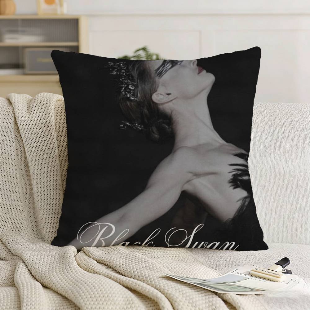 Movie B-Black S-Swan Classic Pillow Case Pattern Printed Pillowcase For Living Room Sofa Cushion Cover