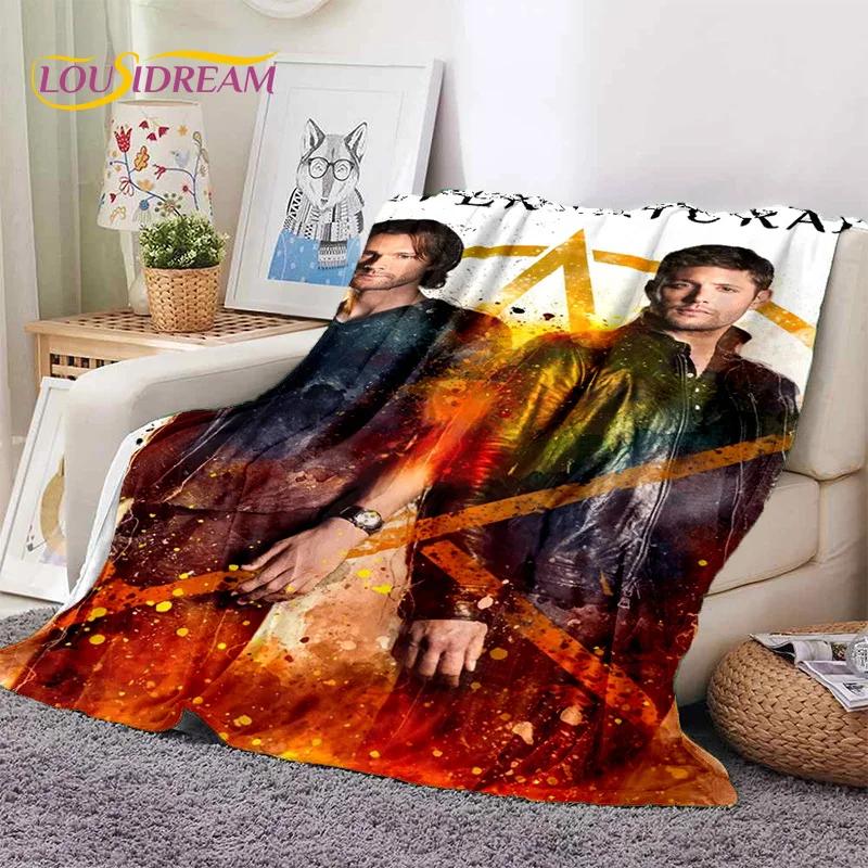 D Supernatural Dean Sam Soft Flannel Throw Blanket Cozy Picnic Bed Sofa Home Bedroom Gift