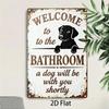 Metal Poster Wall Art Dog Welcome Home Decor
