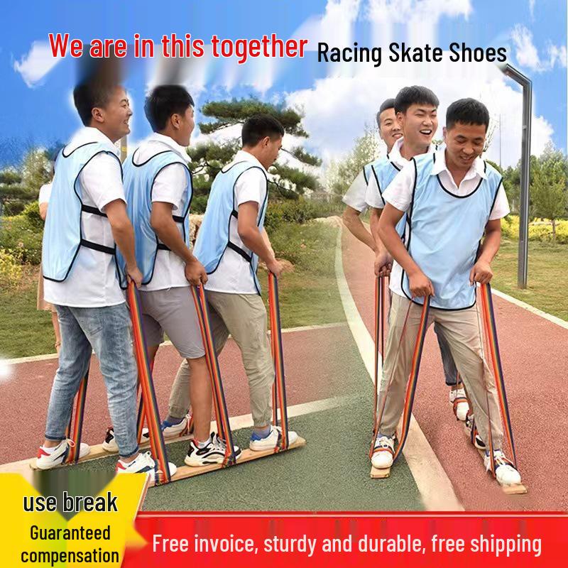 Teamwork Wooden Clogs for Plank Racing - Fun Sports Props