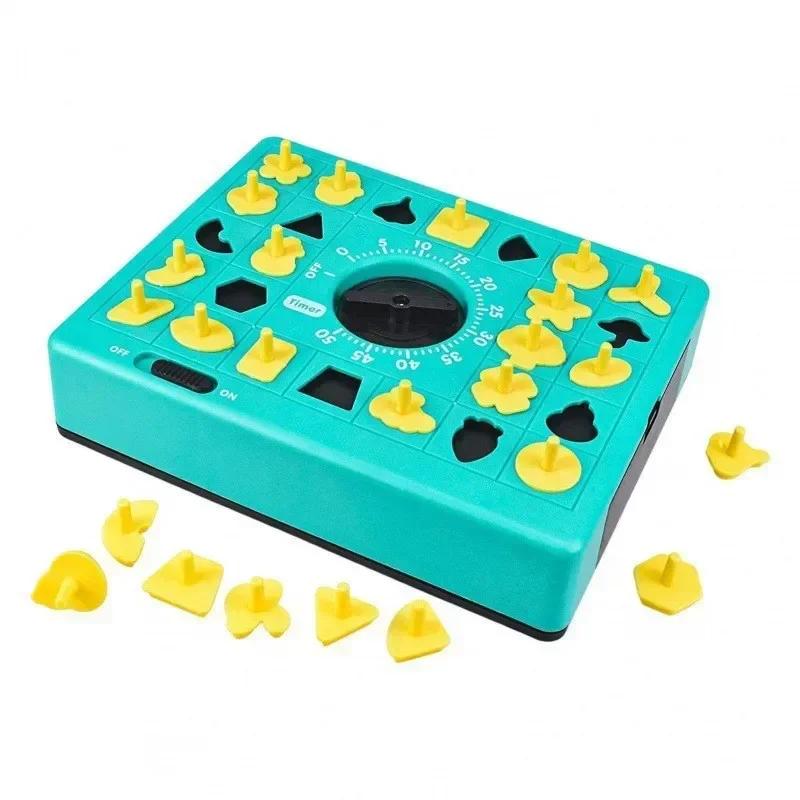 Children Time Board Puzzle Toy Shape Matching Popup Tray Toy Set with Timer Children Shape Cognitive Education Palything