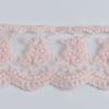 Pink Mesh Net Lace Trim 100% Cotton Embroidered Lace Ribbon Trimming Fabric DIY Garment Craft Decoration Accessories 2Yards