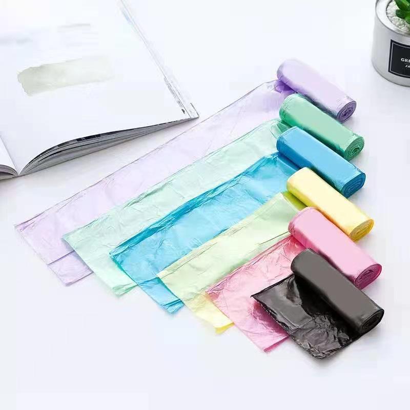 Black Flat-Mouth Trash Bags for Kitchen, Bedroom, Dormitory, and Home - Disposable Plastic for Daily Use