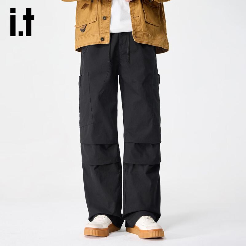 Izzue IT Men's Casual Multi-Pocket Straight Fit Cargo Pants
