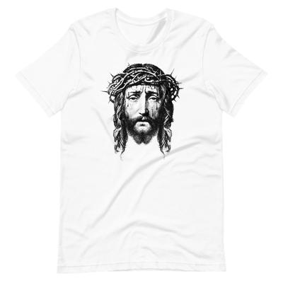 Jesus Crown of Thorns Stroud Design Graphic Tee Unisex 100% Cotton T-shirt Mens Tees Top