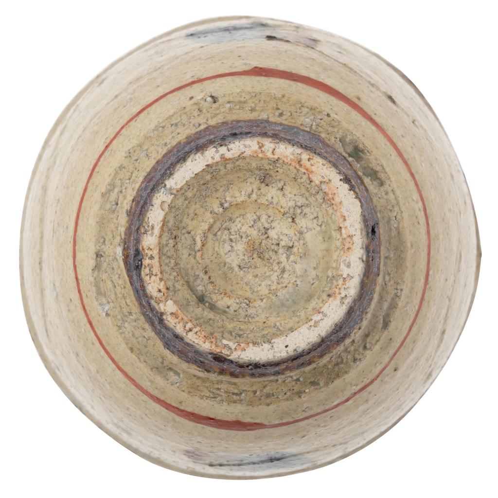 Marui Seito Shigaraki Ware Hechimon Teacup, Approx. 240ml Capacity, Gosu Iron Painting, Beige, MR-3-4043