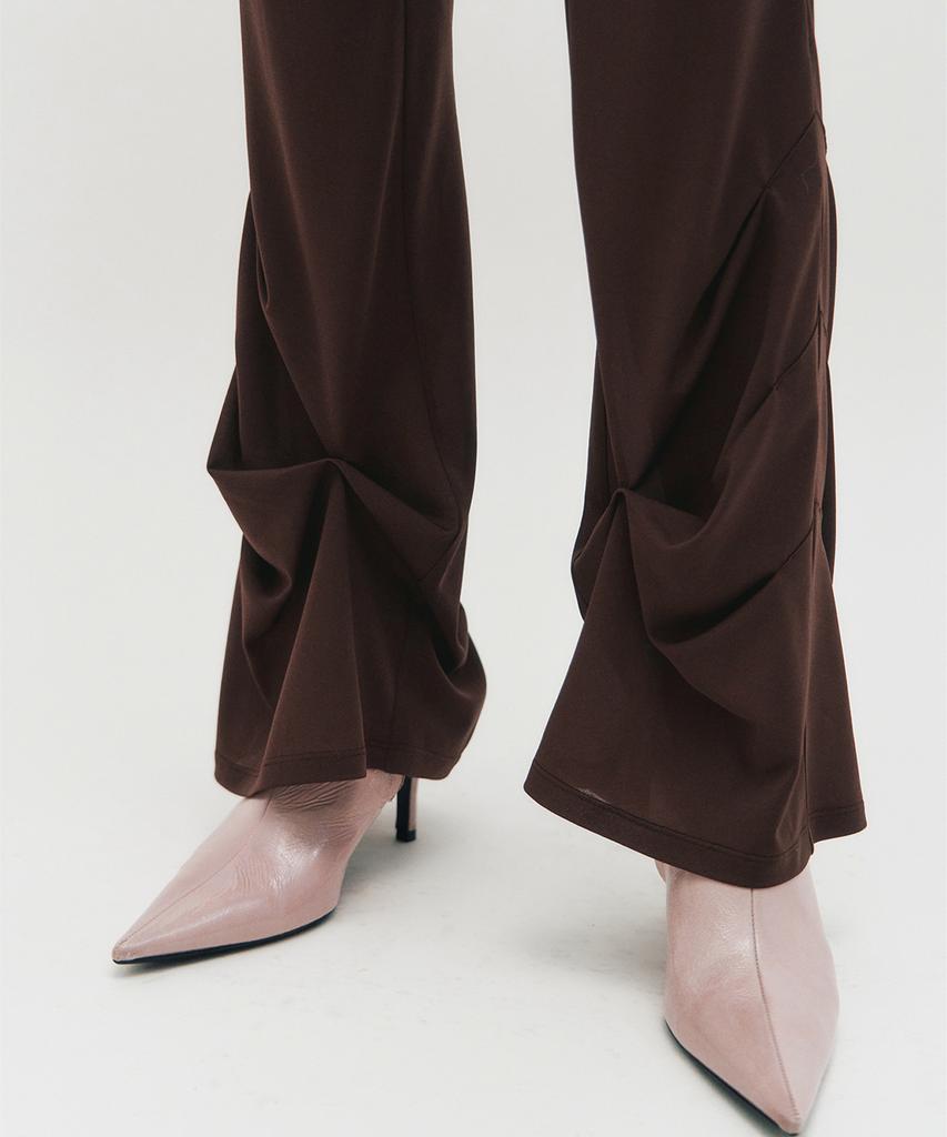 Kimjisu Sheer Layering Pants _ Brown